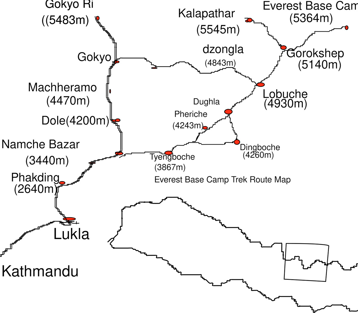 Everest Trekking Map
