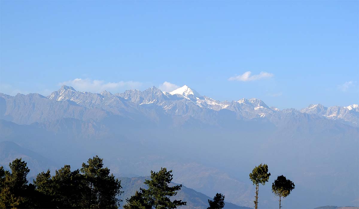 himalaya range from nagarkot nepal